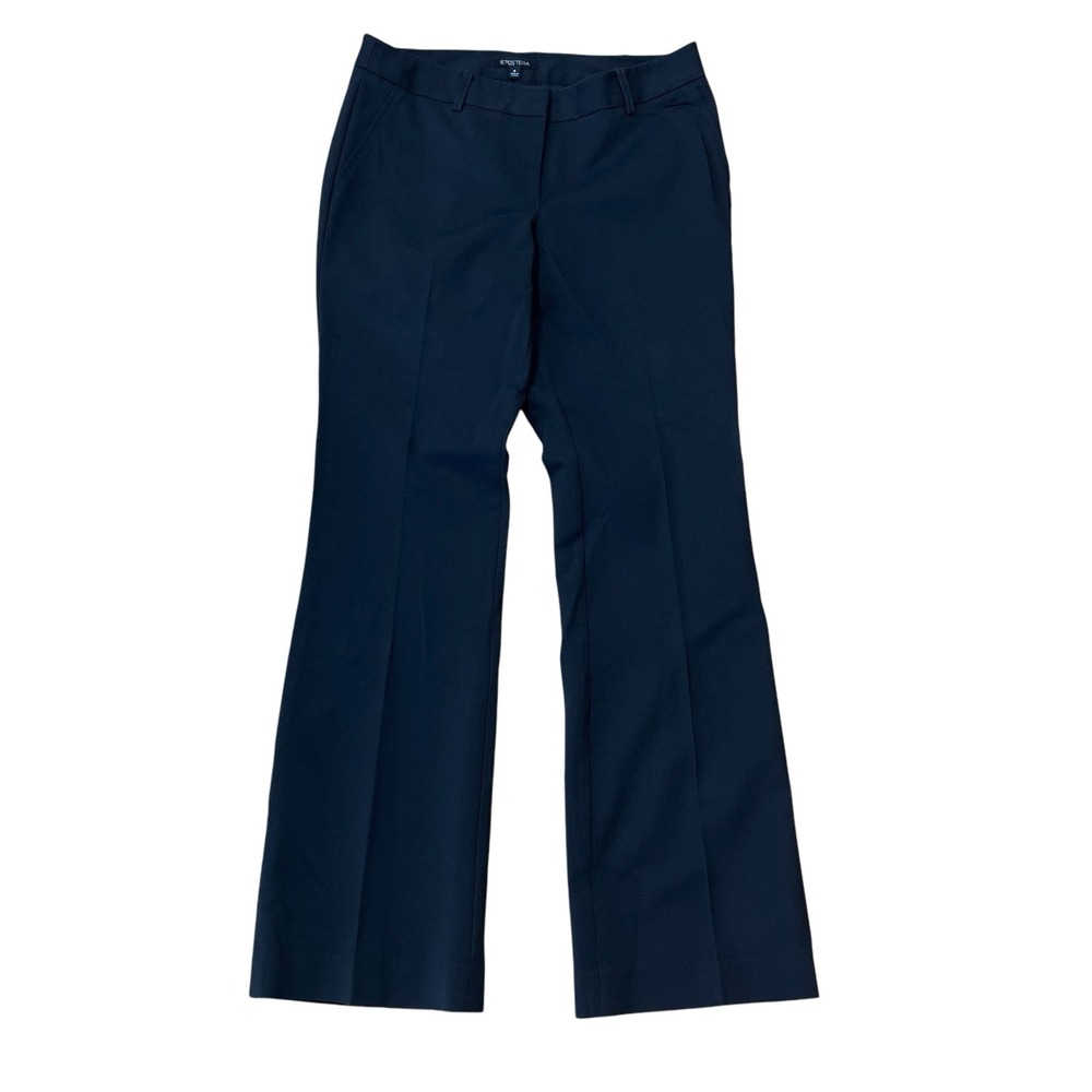 ETCETERA Stretch Flare Trousers Women's 6 Black Flat Front Business Casual Pants
